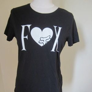 Fox Black Womens Tshirt size Large